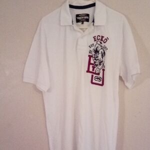 Ecko Unlimited White Polo with Red Graphic